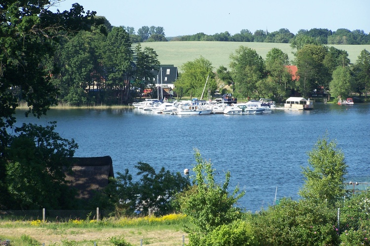 Blick auf den Bootsanleger