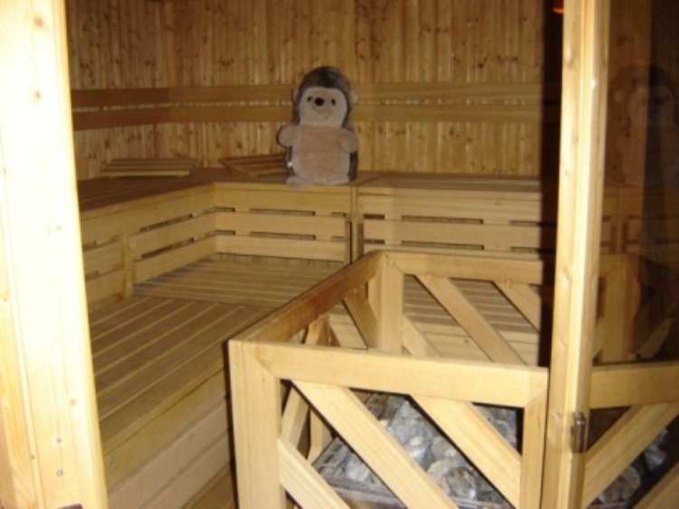 abends die Sauna anwerfen...
