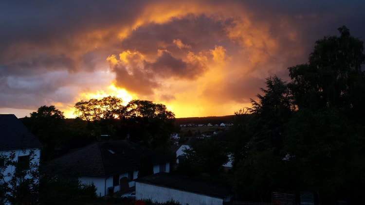 Abendstimmung vom Balkon
