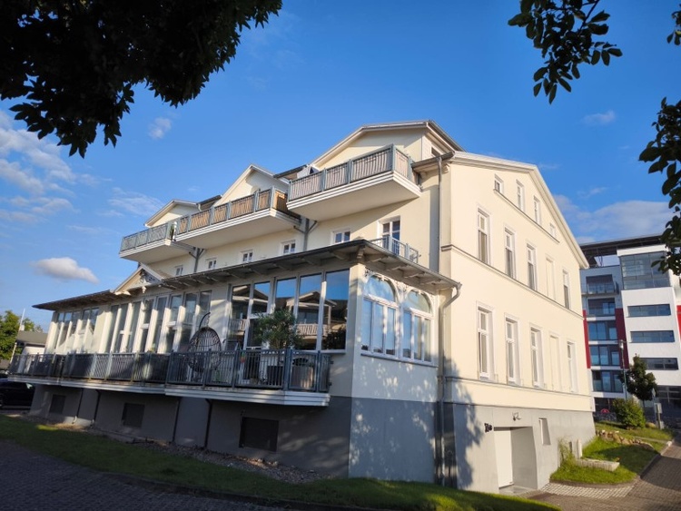 Strandresidenz Lehrer Lämpel Rückseite mit Meerblick Balkon (80 m zum Strand)