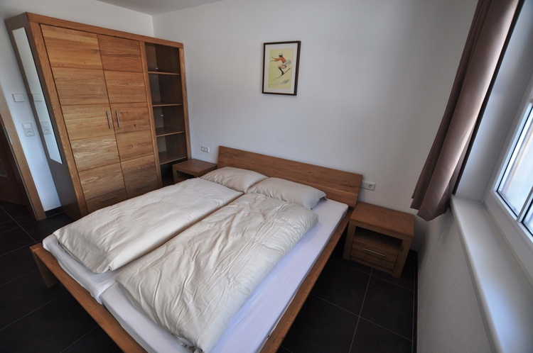 Beispiel für eines der Schlafzimmer mit Doppelbett