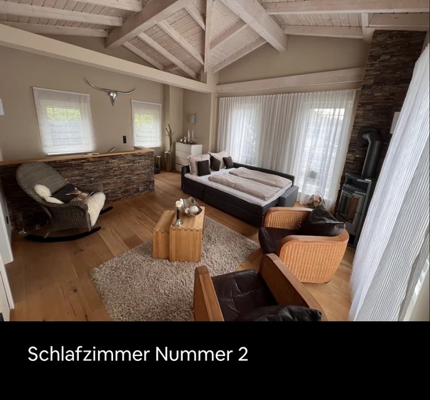 Wohn- / Schlafbereich (3 Personen) mit Gel-Topper, obere Etage