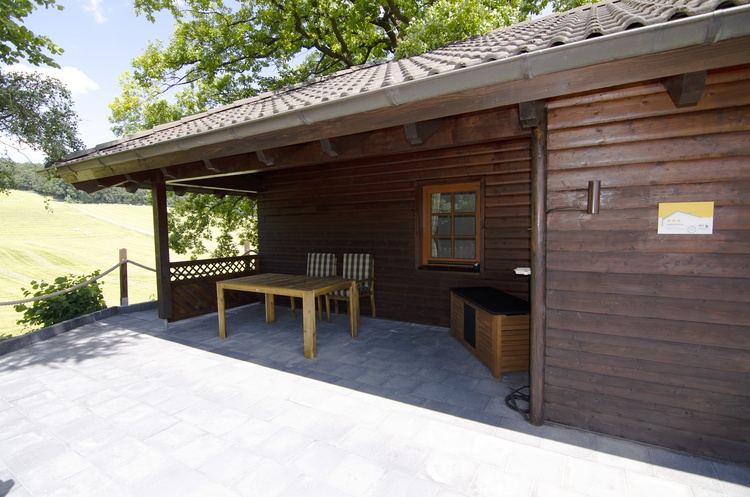 überdachte Terrasse Ferienhaus Mondschein