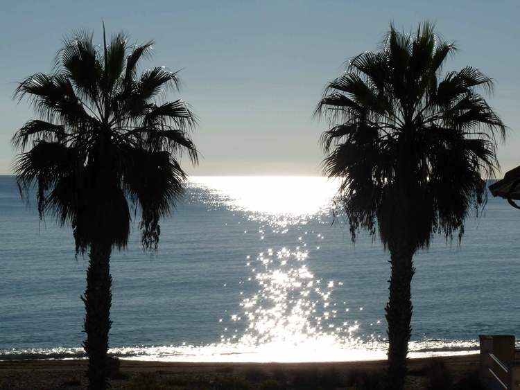 Sicht vom Balkon in Richtung Meer