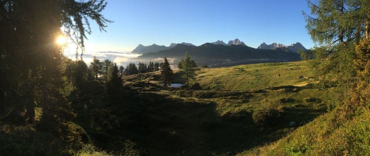 Sonnenaufgang Niedergailer Alm