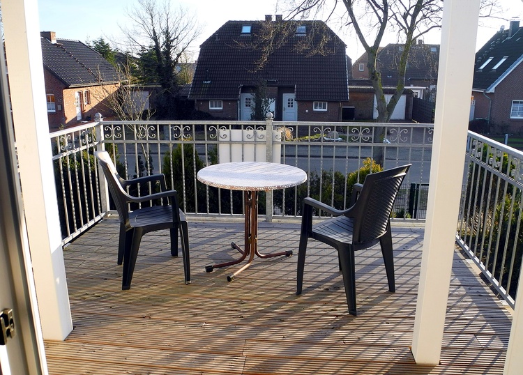 Balkon Ferienhaus Friedrichskoog