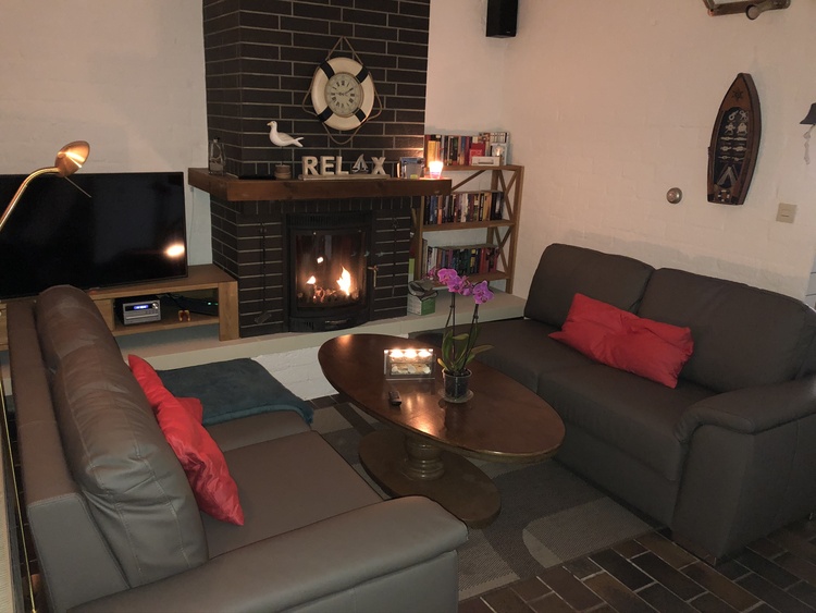 Wohnzimmer mit Kaminkassette