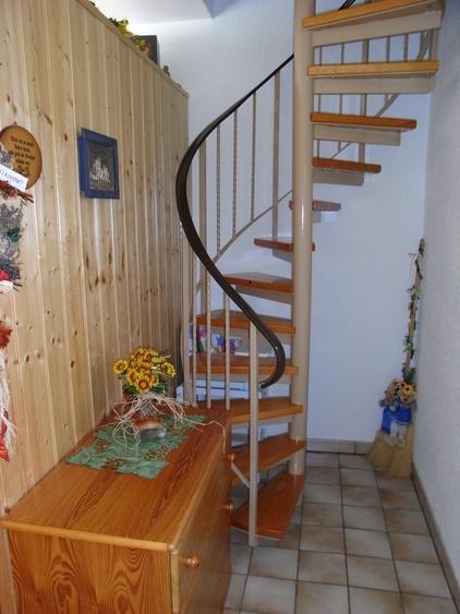 Treppe zu den Schlafzimmern