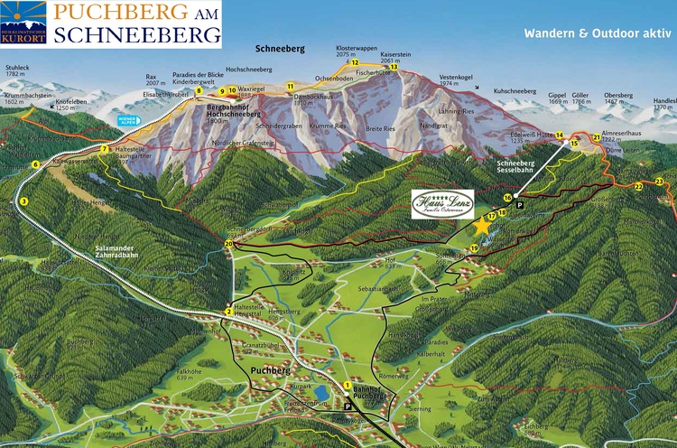 Wandergebiet Rund um den Schneeberg