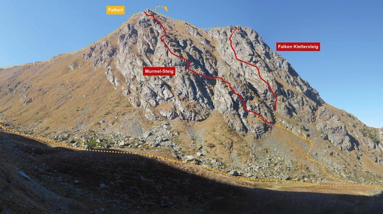 Klettern zum Falkertspitz