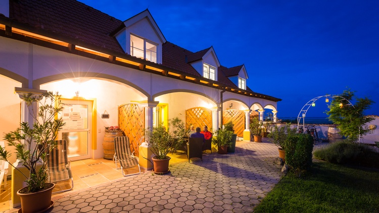 Abendstimmung der Terrassenwohnungen