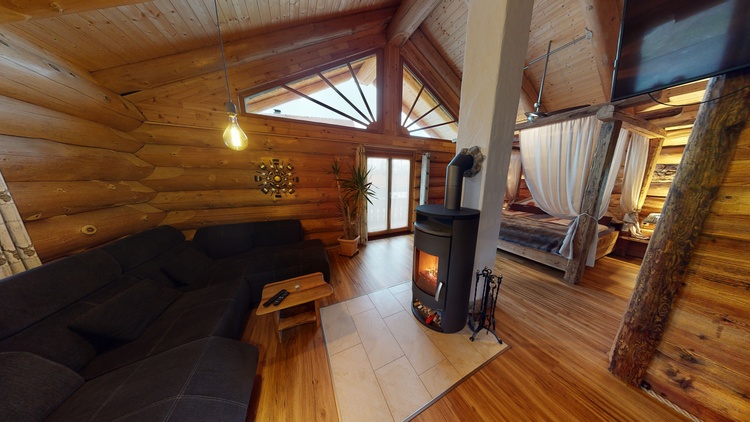 Wohnbereich mit Kaminofen