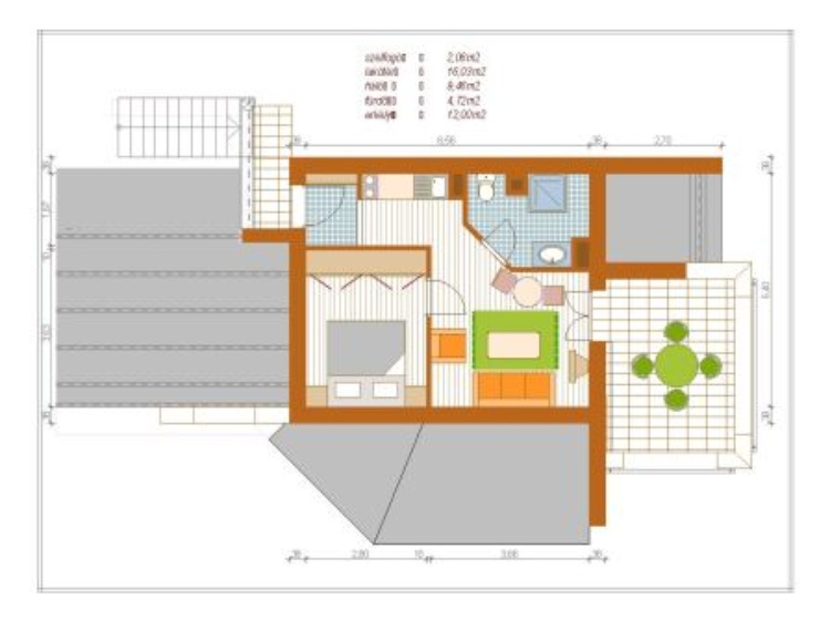 Grundriss  vom Appartements