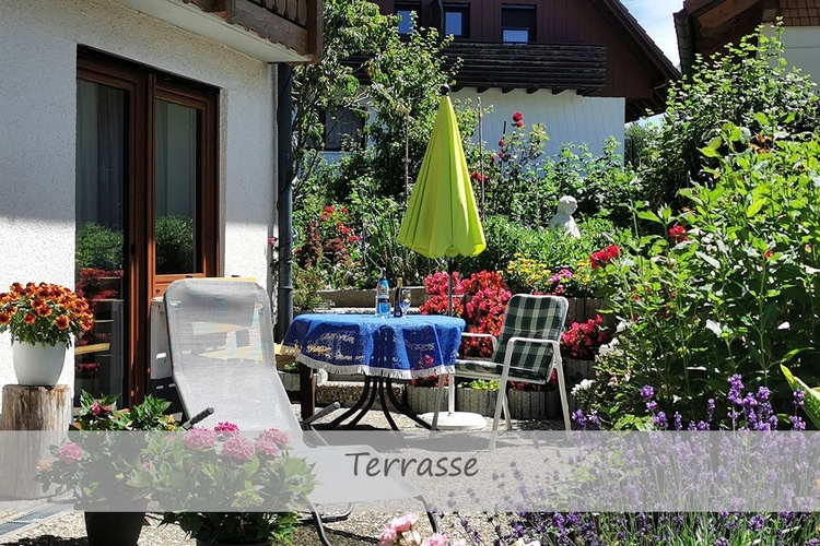 Terrasse - Ferienwohnung Blumenzauber