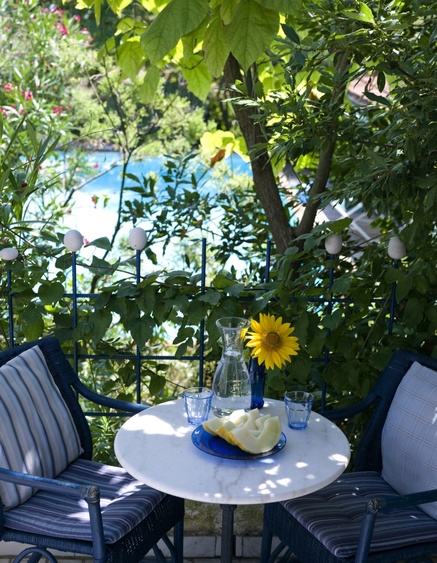 Villa La Rogaia Apt. "La Pipo" Balkon mit Blick zum Pool