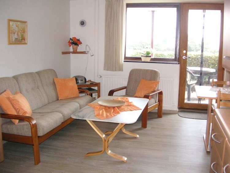 Fewo 1 : Der Wohnraum mit Meerblick