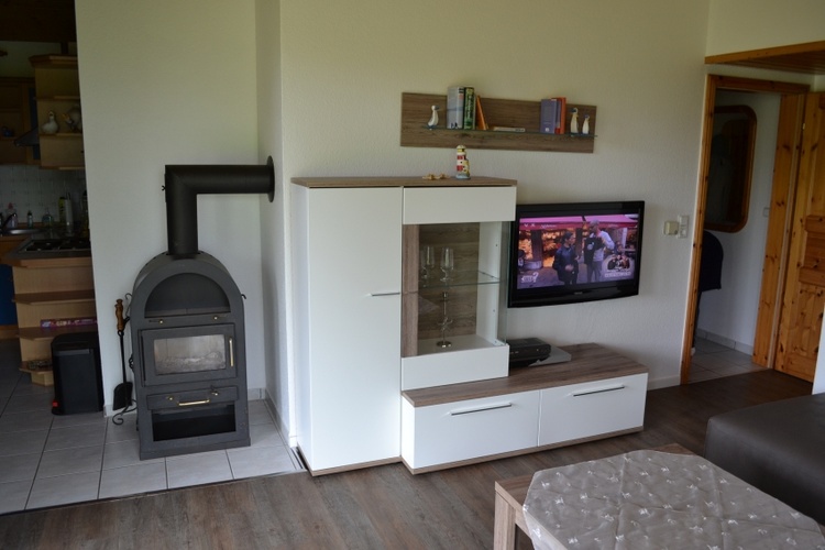 Wohnzimmer mit Kaminofen