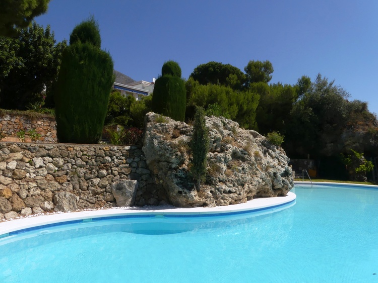 Großer Pool im Garten