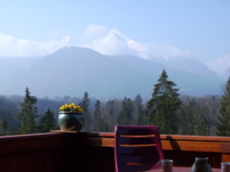 großer Balkon mit Watzmannblick