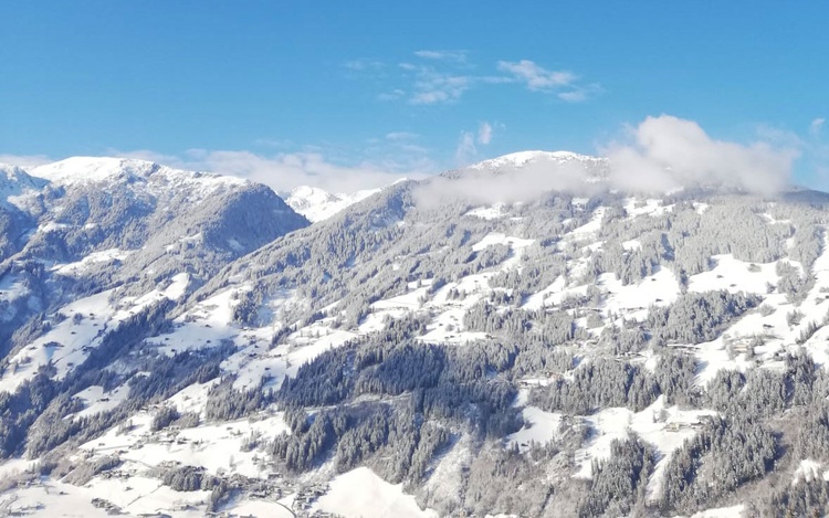 Panoramablick Balkon Winter