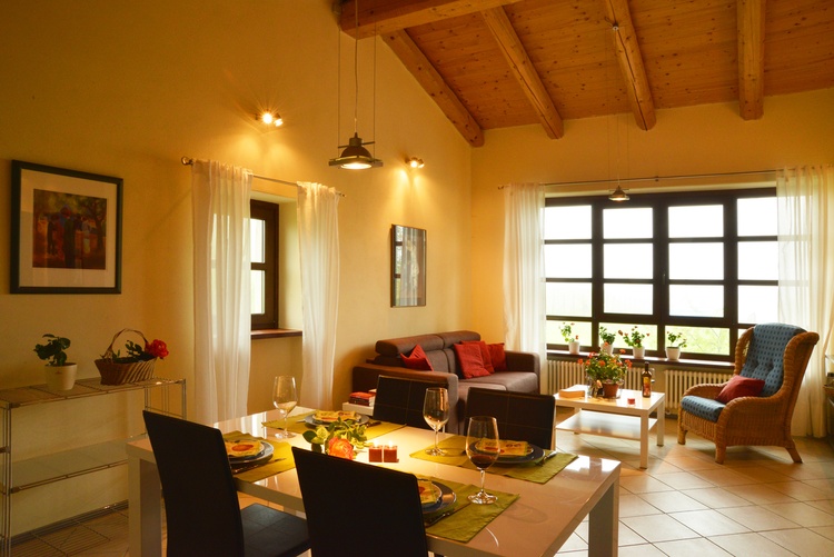 Wohnraum mit Schlafcouch