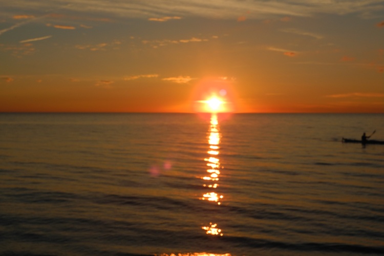 Sonnenuntergang Püttseestrand
