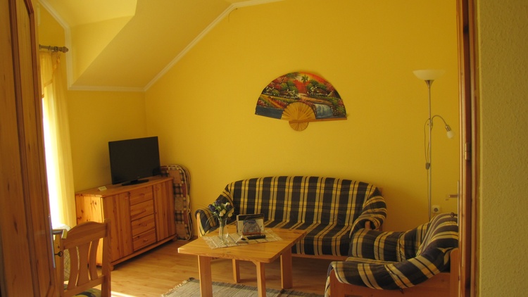 Wohnzimmer im Appartement " Sonneaufgang"