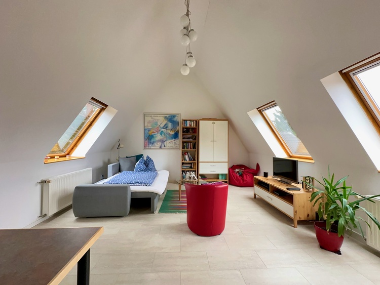 Wohnküche mit Schlafsofa