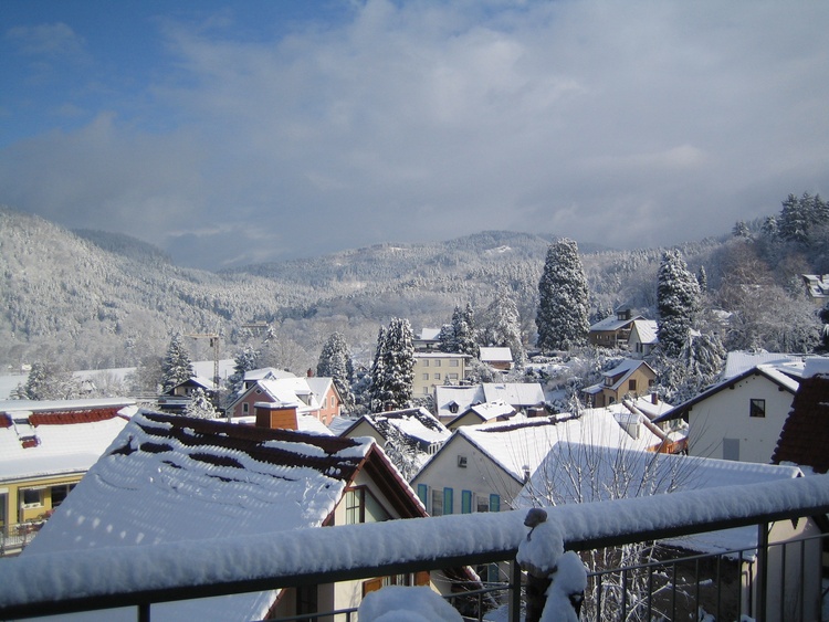 Winterblick über die Dächer von Badenweiler